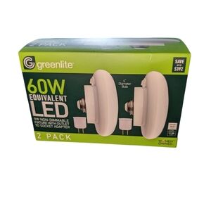 LED 60W Bulbs Adapters 2 Pack
